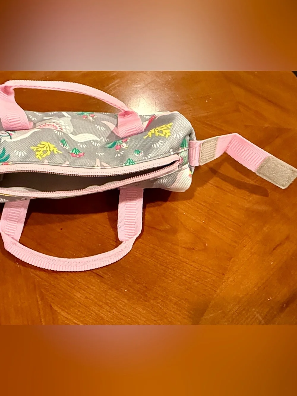 Pottery Barn Kids Pink and Gray Unicorn Pencil or Accessory Pouch